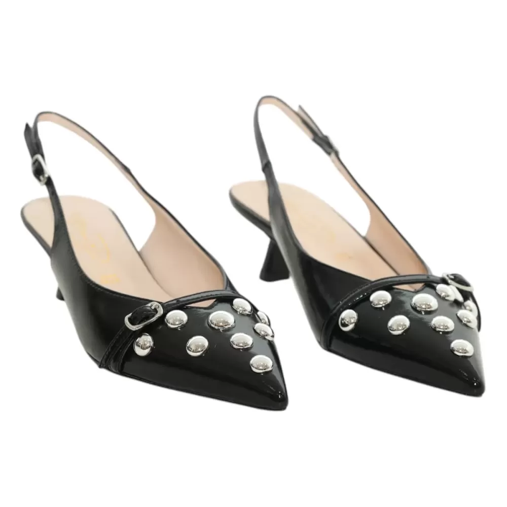 BIANCA D Slingback naplak borchie Q574A-PE25
