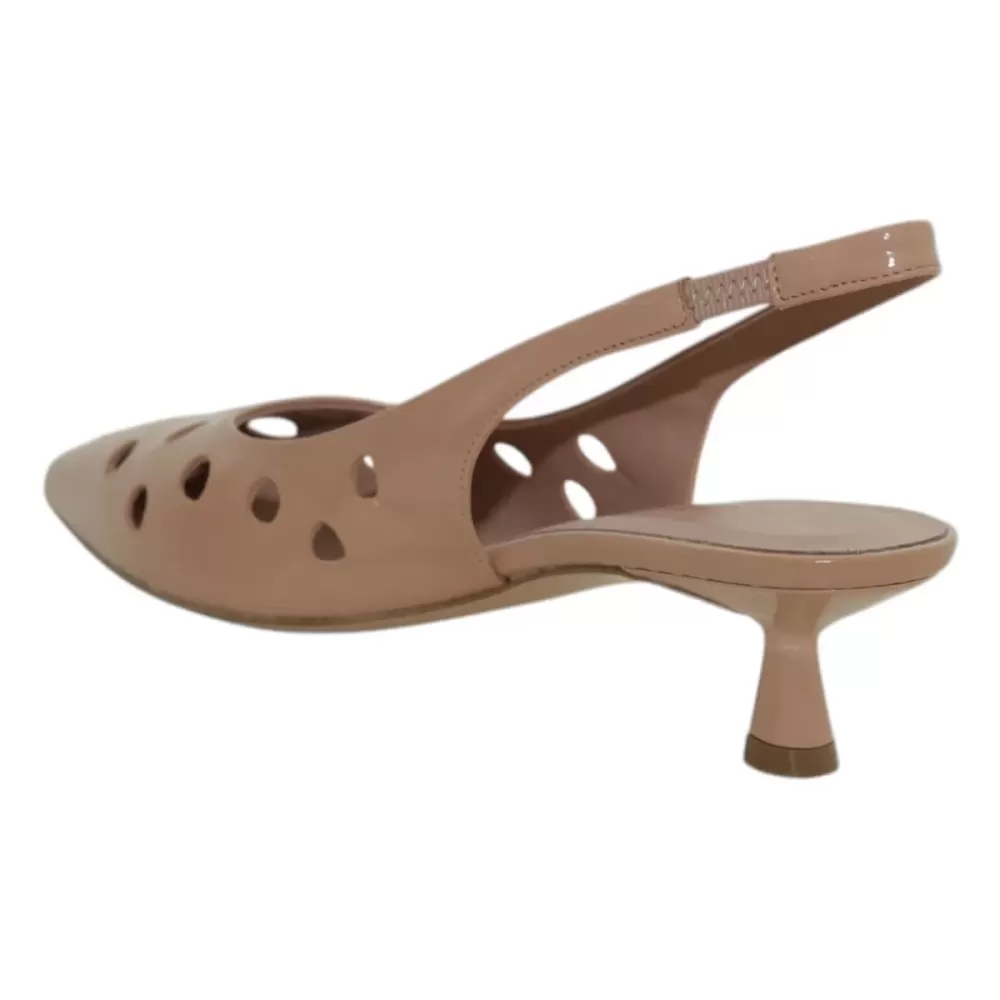 BIANCA D Slingback naplak traforata Q0573-PE25