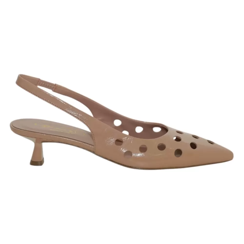 BIANCA D Slingback naplak traforata Q0573-PE25