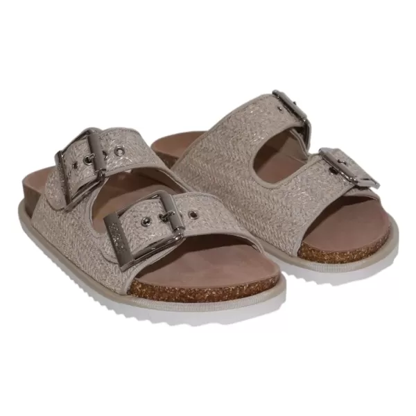 COLORS OF CALIFORNIA Sandalo rafia laminata con fibbie BIO86-PE25