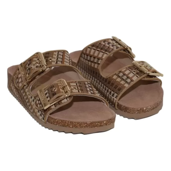 COLOR OF CALIFORNIA Sandalo rafia con fibbie BIO500-PE25