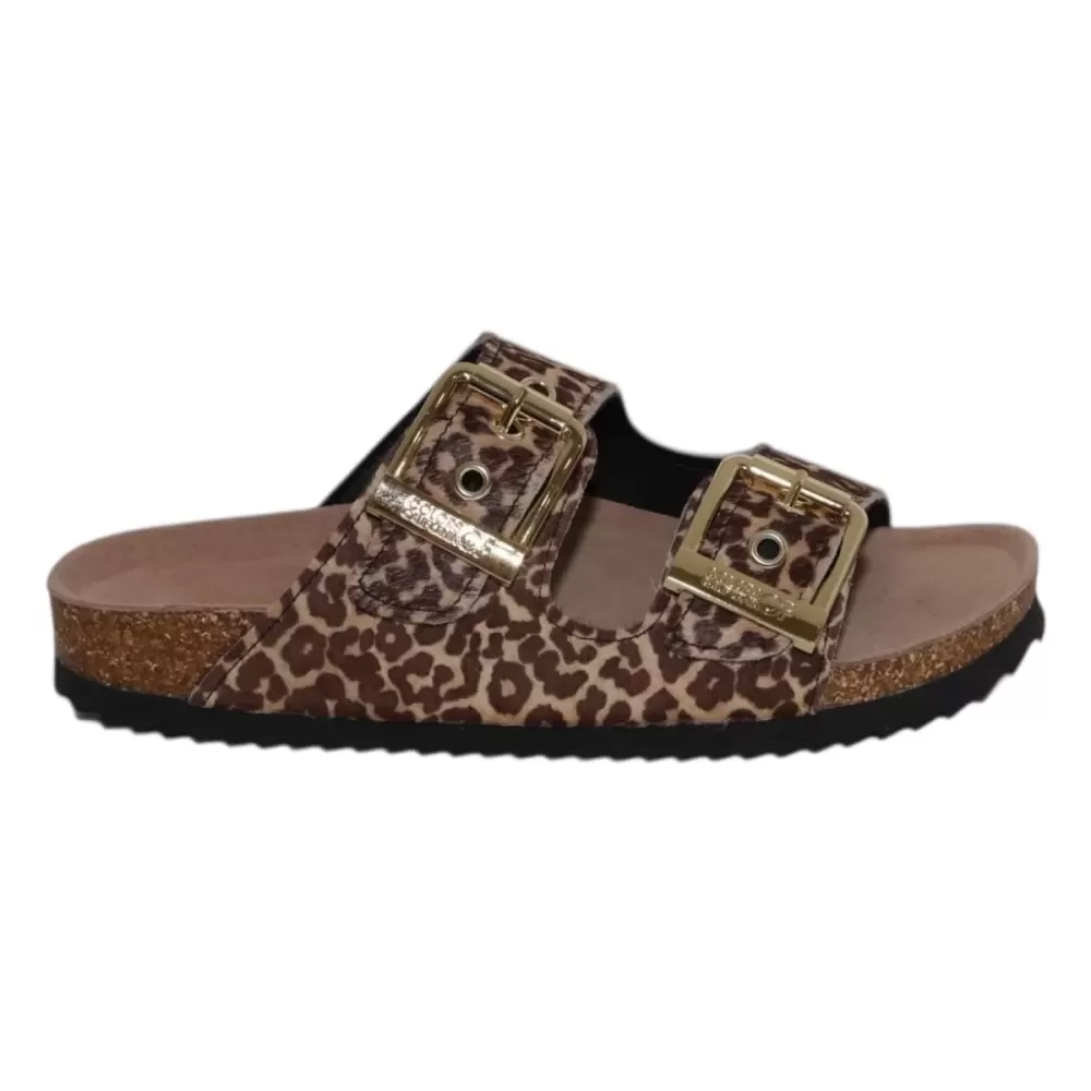 COLOR OF CALIFORNIA Sandalo doppia fascia in cavallino BIO502-PE25