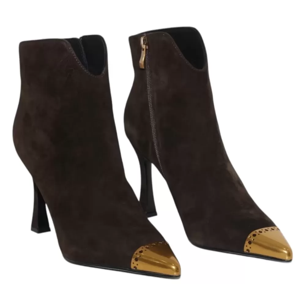 BRUNO PREMI Tronchetto camoscio punta oro BM6402-AI26