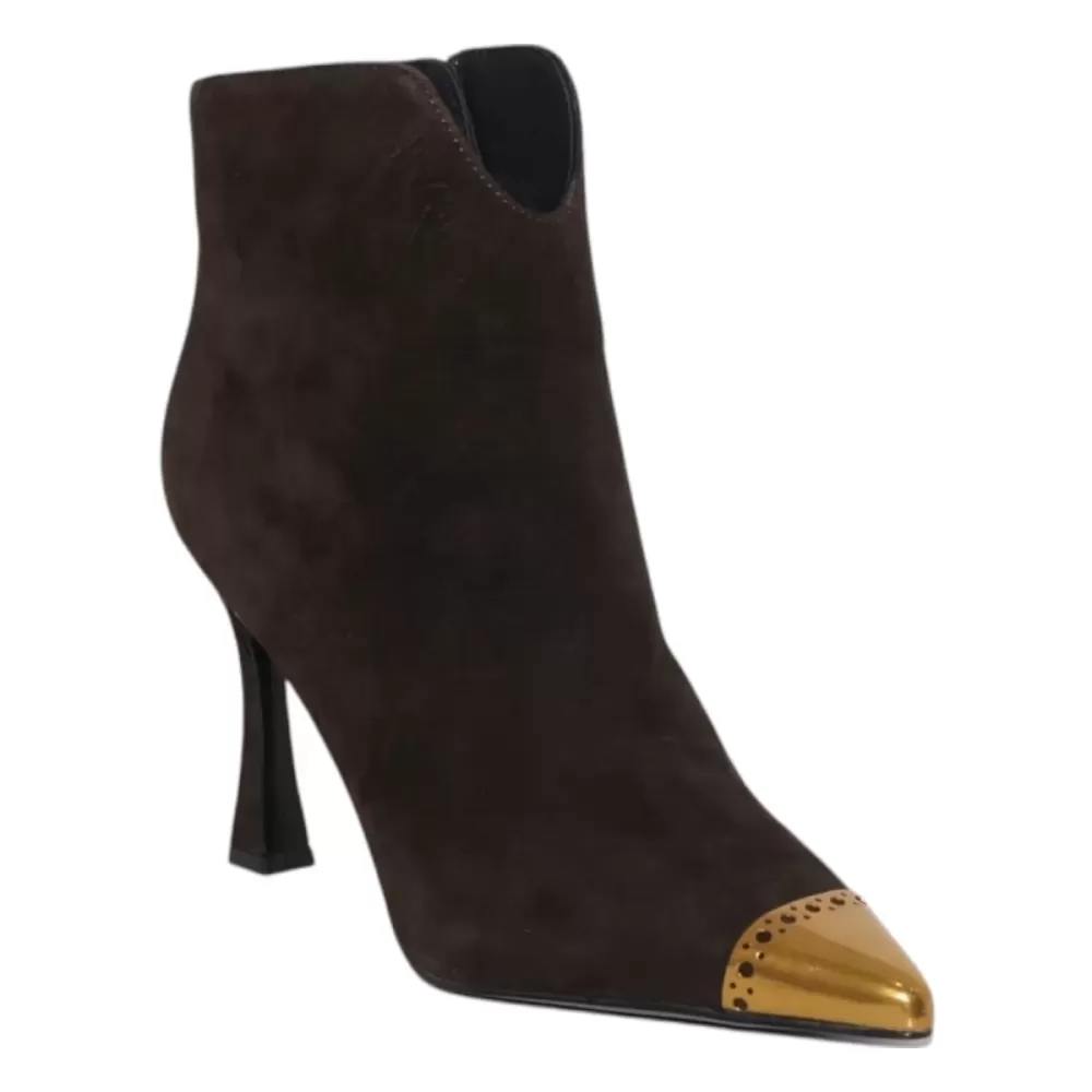 BRUNO PREMI Tronchetto camoscio punta oro BM6402-AI26