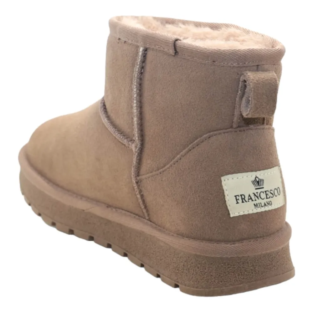 Tronchetto pelle/lana